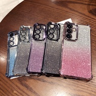 Para S26 Ultra S25 Glitter Plated Edge Lens Protection Film For Galaxy S26 Plus S25 FE Four Corners 