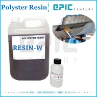 Polyester Resin (4Kg Set) Fast-Setting  / Gum Fiber / Fiberglass Repair / Frp Repair