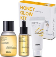 Honey Glow Kit | Facial Toner, Serum, Cream with Propolis Extract | Deep Moisture, Hydration, Nouris