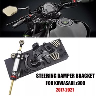 Fiber Carbon Steering Damper Stabilizer Motorcycle For Kawasaki Z900 Z 900 Dampers Mount Bracket Sup