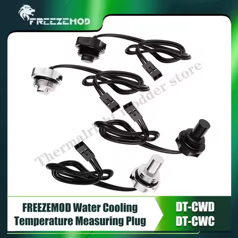 FREEZEMOD Water Cooling Temperature Measuring Plug 3950 Thermometer Sensor 10K Waterproof,Short Or L