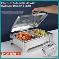 AGLYELGIRL Chafing Dish Buffet Set, Stainless Steel 6/9L Buffet Stove,  with Transparent Hydraulic L