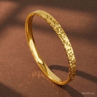 CNC Ancient Law Sand Gold Crushed Ice Ice Thickened Bracelet All-Match Style High Color Retention Sa