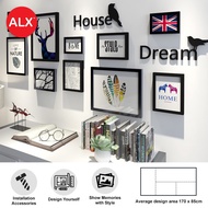 ALX Premium Wooden Wall 10 Photo Frame Decor House Office Restaurant Airbnb DREAM