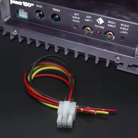 6 Pin Speaker Amplifier High Level Input Output Plug Wire Harness for Rockford Fosgate PUNCH Amps 45