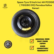 Spare Tyre 13 Inch Inci 4H PCD100 ( T105/80 D13) Perodua Kelisa Kenari Viva Axia Atos / Tayar Ganti 