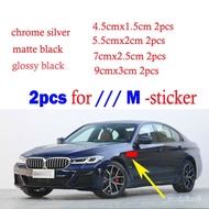 2PCS M Power Performance Metal Logo Car Sticker Decal Emblem Grill Badge for BMW E46 E39 E90 E34 E36