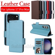 For iphone17promax 2025 Flip Leather Phone Case For iphone 17 Pro Max 17ProMax 1 7 iphone17 Pro ipho
