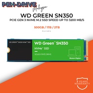WD Western Digital Green Sn350 Series 500GB / 1TB / 2TB M.2 PCIe NVMe Gen3 SSD