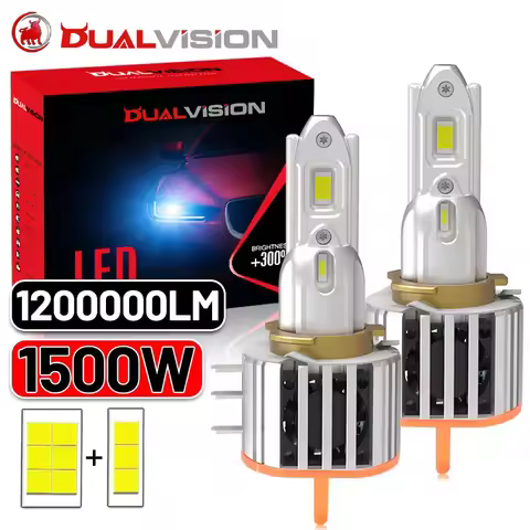 1500W H15 LED Bulb Car Headlight 1200000LM Day Driving Running Light 12V 24V 6500K White Auto Lamp C