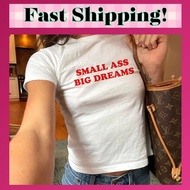 SMALL ASS, BIG DREAMS Women's Crop Top l y2kbaby BabyTee