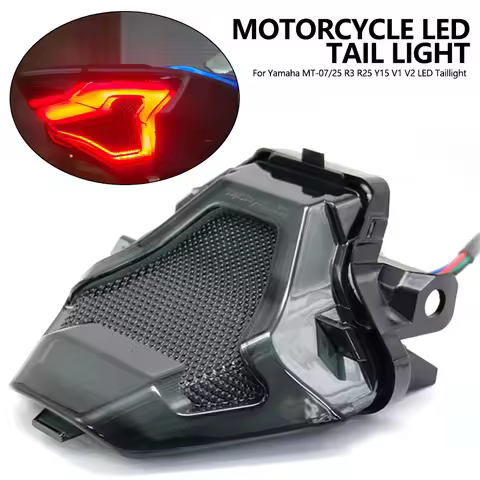 Integrated LED Taillight Rear Tail Light Brake And Turn Signals for Yamaha MT-07/09 25 R3 R25 Y15 V1