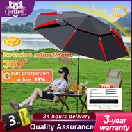 SPORT 2.6M Big Fishing Umbrella Adjustable Payung Mancing Beach Rainproof Sun Shade Payung Besar Cam