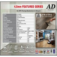 "AD LUMICORE" SPC Flooring 4.5 MM (Made in Malaysia)