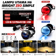 CAHAYA IBRIGHT ZE0 SIMPLE HEADLIGHT - MINI BILED H6 LIGHT 3 COLOR BLUE LENS