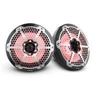 Hydro CF-8M 8" 2-Way Coaxial Marine Speaker with LED RGB Lights 125 Watts Rms 4-Ohm, Black Carbon Fi