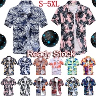 kemeja lelaki baju pokok pantai flora men shirt wow S-5XL tt55qw2