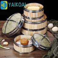 GLENES Bamboo Steamer Bao Buns Gift Idea Steam Basket Kitchen Gadget Woven Bamboo Chinese Food Steam
