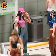 [prettyia] Diorama People Figure Miniature People /64 Scale Diorama Model Tiny People Model Resin De
