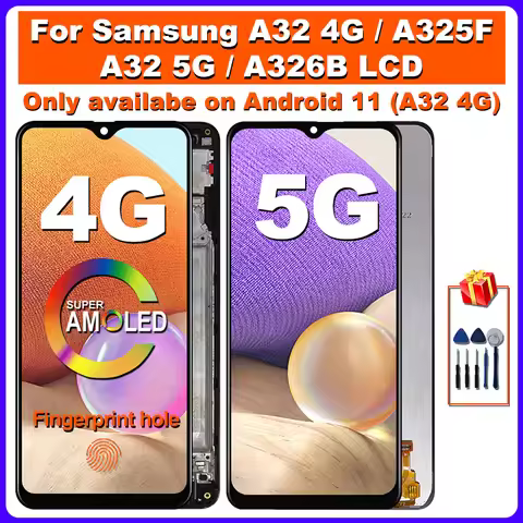 SUPERAMOLED For Samsung Galaxy A32 4G LCD SM-A325F SM-A325M Display Touch Screen Replacement For Sam