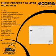 Modena freezer 150 Liter MD0156W Peti pembeku Modena Md 0156 w
