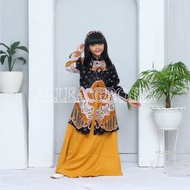 Gamis batik Anak modern, dress muslim, gamis batik kombinasi