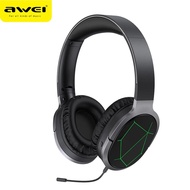 DCVF AWEI A799BL Wireless Bluetooth Headphones HIFI Stereo Music ESports Gaming Headset with Microphone Retractable Earphone Gaming Headsets