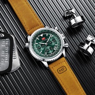 MINIFOCUS Fox Wormhole Concept Navy Pilot Multi-Function Quartz Watch Aviation Men's Watch 0463G
