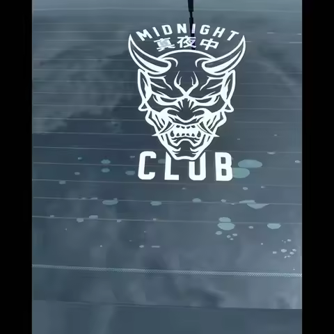 Midnight Club Street Racing Turbo Funny Decals Car Windows Bumpers Stickers Waterproof Accessories F