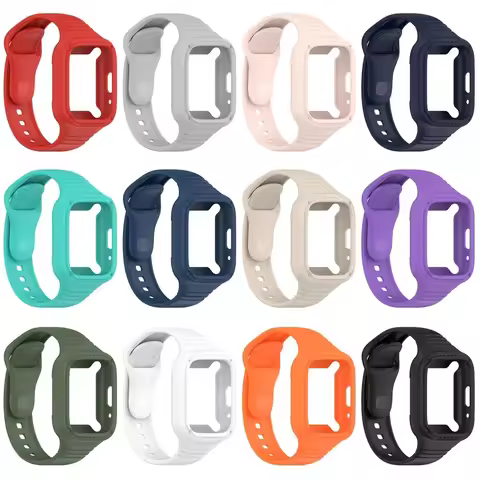 Silicone Strap with Case for Redmi Watch 3 / Redmi Watch 3 Active Strap Replacement Bracelet Protect