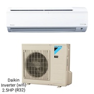 (READY STOCK) DAIKIN R32 2.5HP Standard Inverter Air Conditioner - FTKF Model -FTKF71A / RKF71A-3WMY-LF (no wifi)