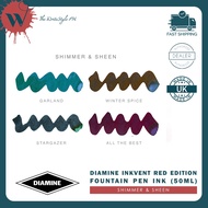 Diamine Inkvent Fountain Pen Ink [50ml] Red Edition (Shimmer & Sheen)