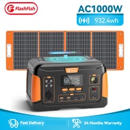 FlashFish Portable Solar Generator Powerbank Set Camping Power Station (1000W) + Solar Panel (100W)