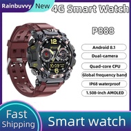 Rainbuvvy 4G Smart Watch P888 Android 8.1 Quad-core With SIM 4GB RAM 64GB ROM 1.508" AMOLED Screen S
