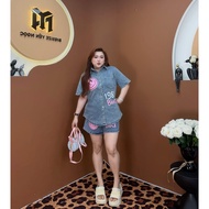 SMILE STONE JEAN SET (S640) stretch shirt jean set - Bigsize Yen Ngoc 55-90kg
