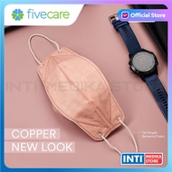 FIVECARE - Masker 4D Surgical 4 Ply COPPER | Masker Medis Earloop 4Ply