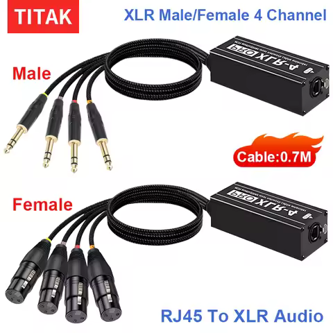 XLR Audio 0.7m Snake 4 Channel 3 Pin Multi Network Breakout for Stage and Recording Studio Female&am