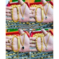 24k gold coin metal jewelry set