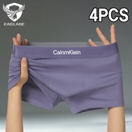 EAGLADE 4PCS Boxer Brief for Mens Underwear Man Stretchable Breathable 102 in Gray Purple H08