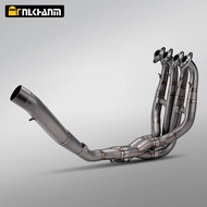 For ZX-6R ZX6R 2009-2025 Escape System Slip On Motorcycle Exhaust Modified ti alloy Front Middle Lin