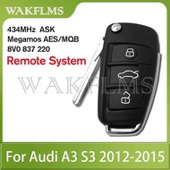 8V0837220 Remote Car Key 433Mhz Fob For Audi A3 S3 20122013 2014 2015 With Megamos AES MQB CHIP 8V0