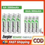 Energizer AA/AAA Rechargeable Battery 1.2V Ni-MH NiMH 2000mAh 800mAh 4 Cells