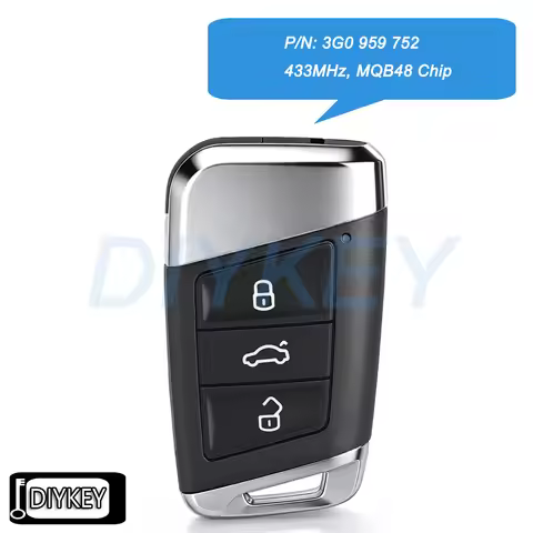 3 Buttons KYDZ Smart Remote Car Key Fob 433MHz MQB48 Chip for Volkswagen Passat B8 Magotan Superb A7