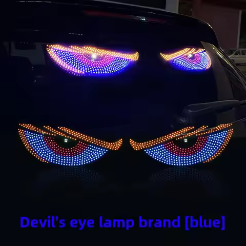 Devil‘s Eyes Vehicle Signal LED Eyes Light Warning Strobe Light Easy Installation Matrix Panel 2pcs/