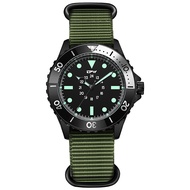 Field Watch Rotating Bezel Nylon Strap 40mm Black Dial 24H Display og