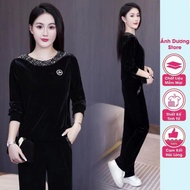 Middle-aged velvet outfit for mothers - soft, not ruffled - youthful to wear - all sizes from M to 4