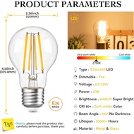 Dimmable A19 LED Light Bulbs 100W Equivalent, Vintage E26 Edison Bulbs 11W 1600LM, 2700K Soft Warm W