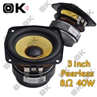 OK Music Peerless 3inch Midrange Speaker 8Ω 40W Speaker 3inch Car Speaker for DIY