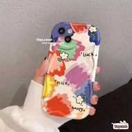 For Infinix Smart 8 7 6 Plus 5 Tecno Spark Go 2024 2023 Hot 40i 40 Pro 30i 30Play Note 30 12 G96 20i 12 11 10 9Play Doodle Nice Flower 3D Wave Edge Phone Case Soft Cover