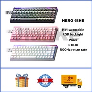 AULA HERO 68HE Wired Magnetic Keyboard 65% Hot swappable RGB RT0.01 Customize Game Keyboard